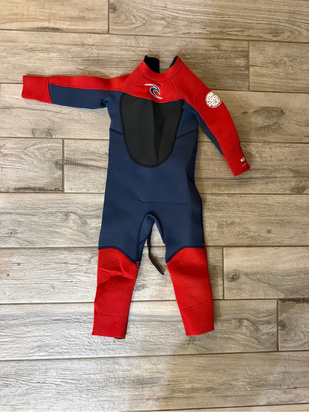 Rip Curl Red and Navy Kids Shorty Wetsuit